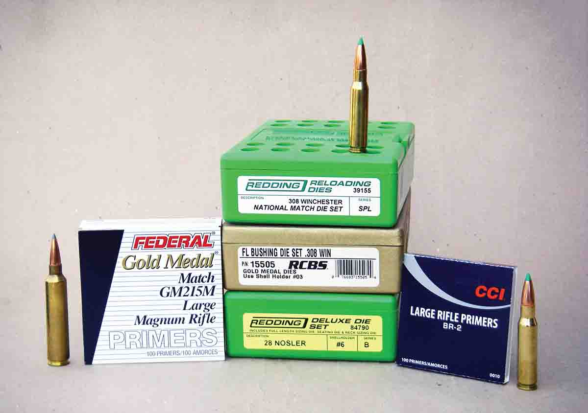 Quality dies and match primers will help produce accurate handloads.